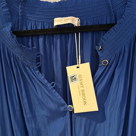 Ramy Brook Ladies Royal Blue "Pierre" Smocked Waist Mini Dress, Size Small, NWT! - Picture 4 of 8